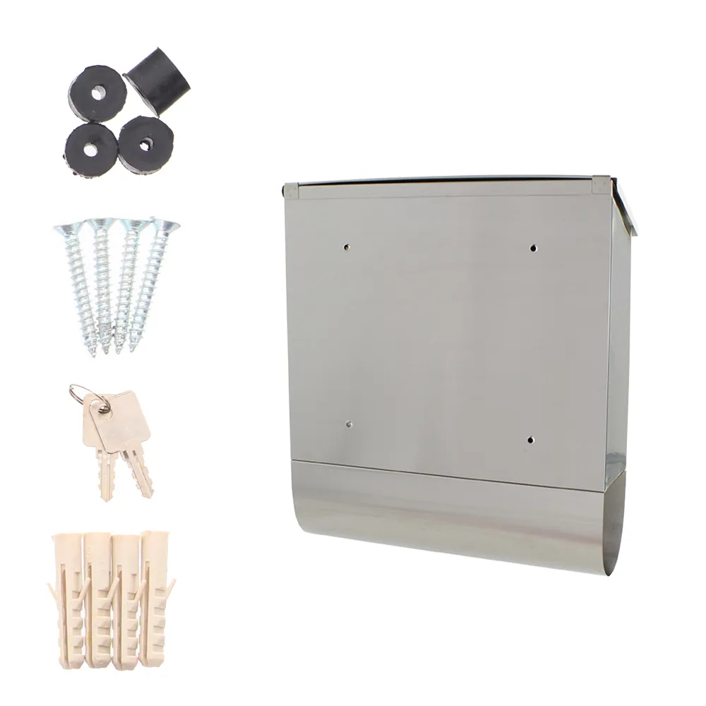 Rottner Edelstahl Briefkasten Villa Spezial Set – Ansicht 5