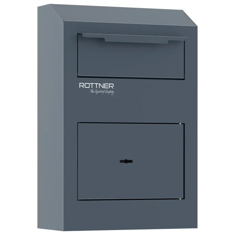 Rottner Einwurftresor Cashmatic Basic Doppelbartschloss schwarz – Ansicht 1