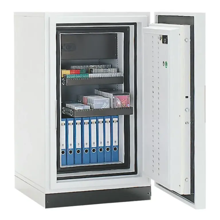 Rottner feuersicherer Datenschrank S 120 DIS Super Data 2 Doppelbartschloss grau – Ansicht 1