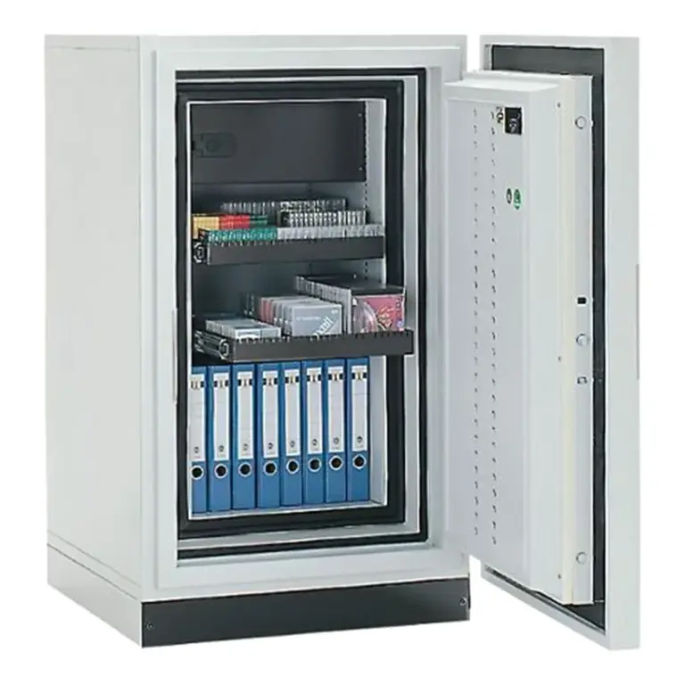 Rottner feuersicherer Datenschrank S 120 DIS Super Data 3 Doppelbartschloss grau – Ansicht 1