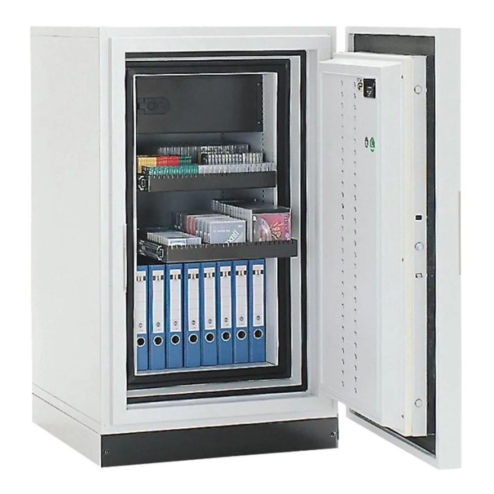 Rottner Feuersicherer Datenschrank S 120 DIS Super Data 4 Elektronikschloss grau – Ansicht 1