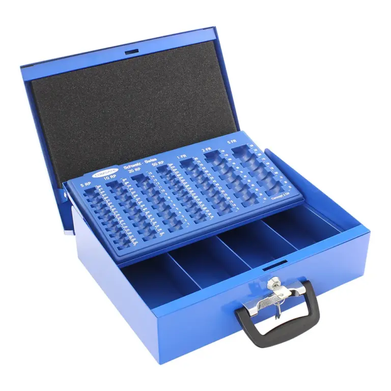 Rottner Geldkassette Bern Blau – Ansicht 1