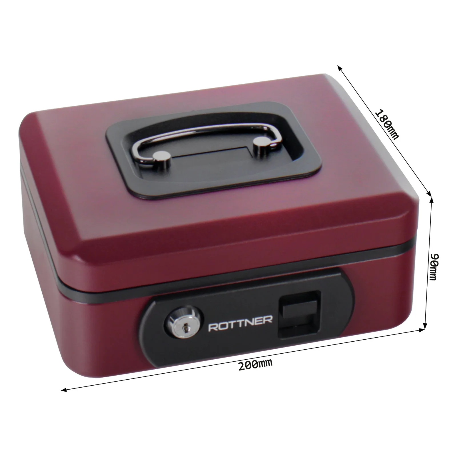 Rottner Geldkassette Pro Box One Berry – Ansicht 3