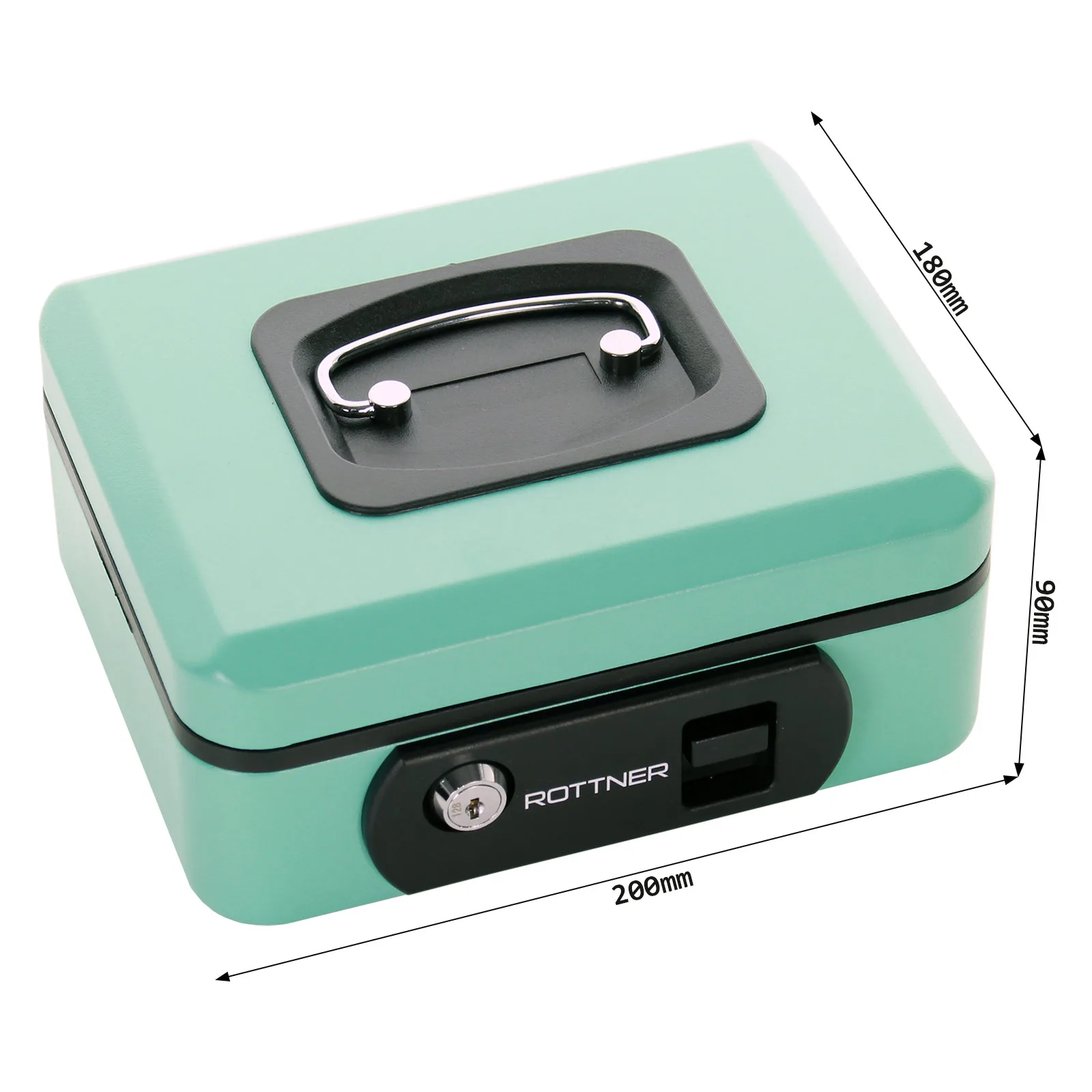 Rottner Geldkassette Pro Box One Türkis – Ansicht 3