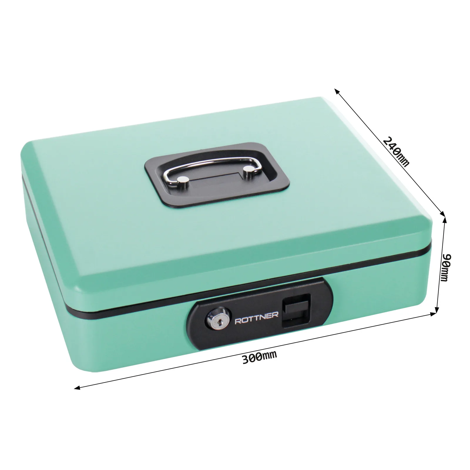 Rottner Geldkassette Pro Box Two Türkis – Ansicht 3
