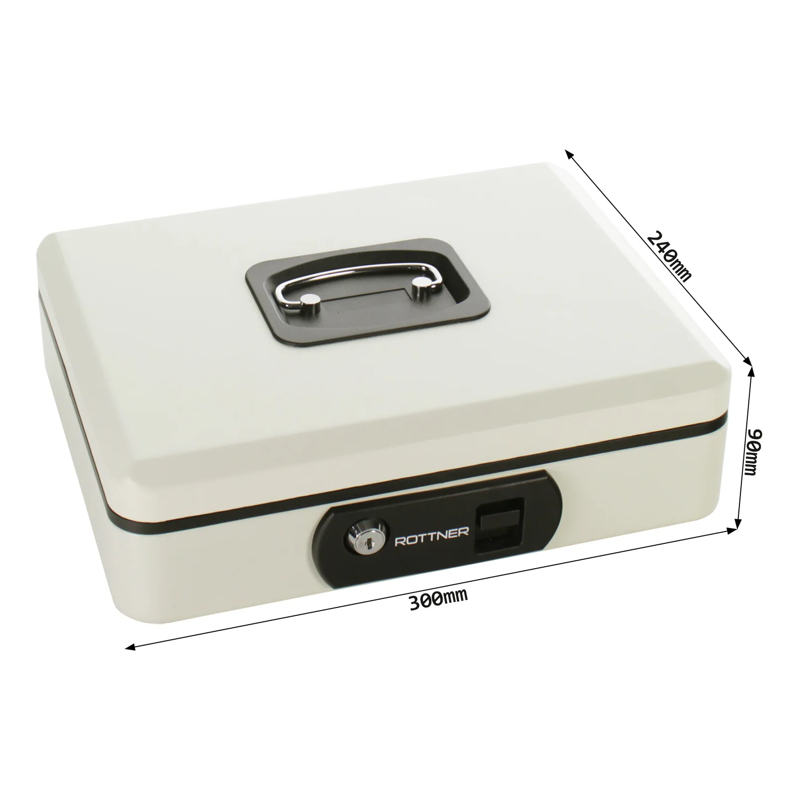 Rottner Geldkassette Pro Box Two Weiß – Ansicht 3
