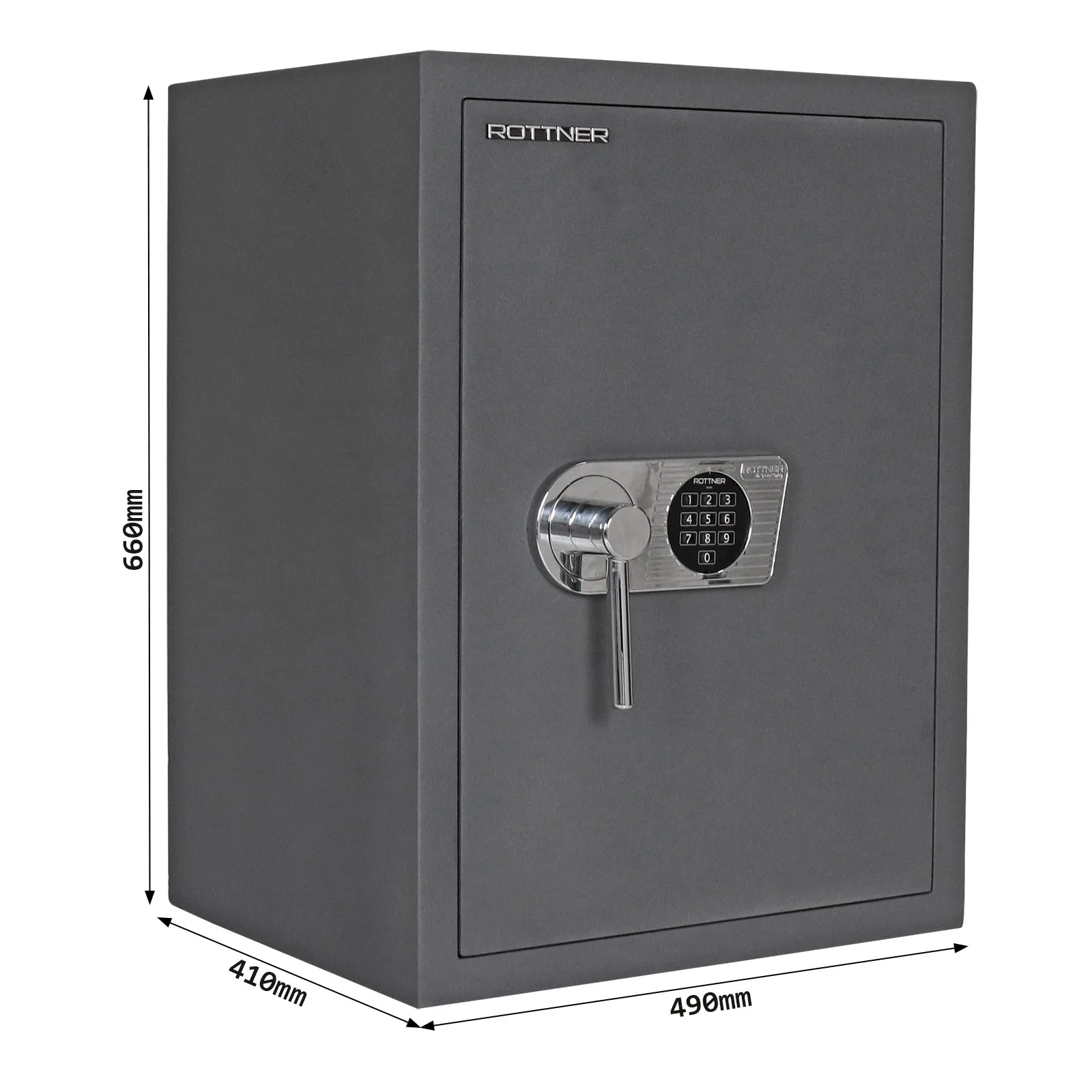 Rottner Kurzwaffentresor EN-1 KWT-65 Elektronikschloss anthrazit – Ansicht 6