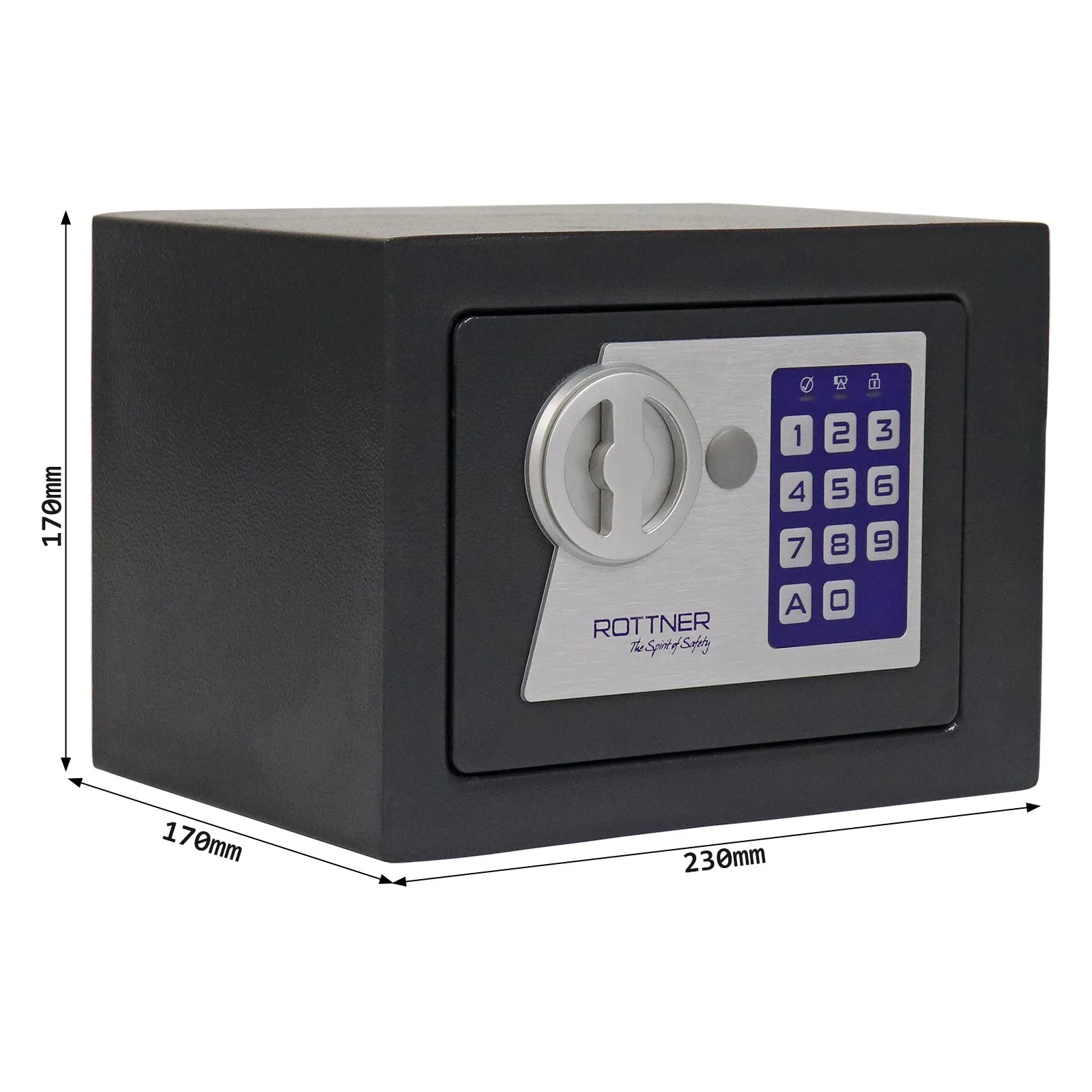 Rottner Möbeltresor Jupiter 1 Elektronikschloss anthrazit – Ansicht 4