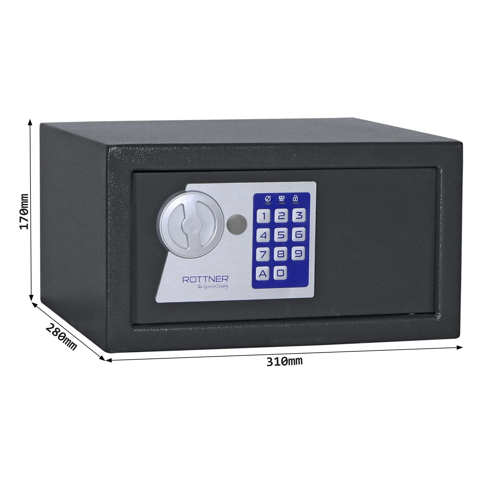 Rottner Möbeltresor Jupiter 2 Elektronikschloss anthrazit – Ansicht 4