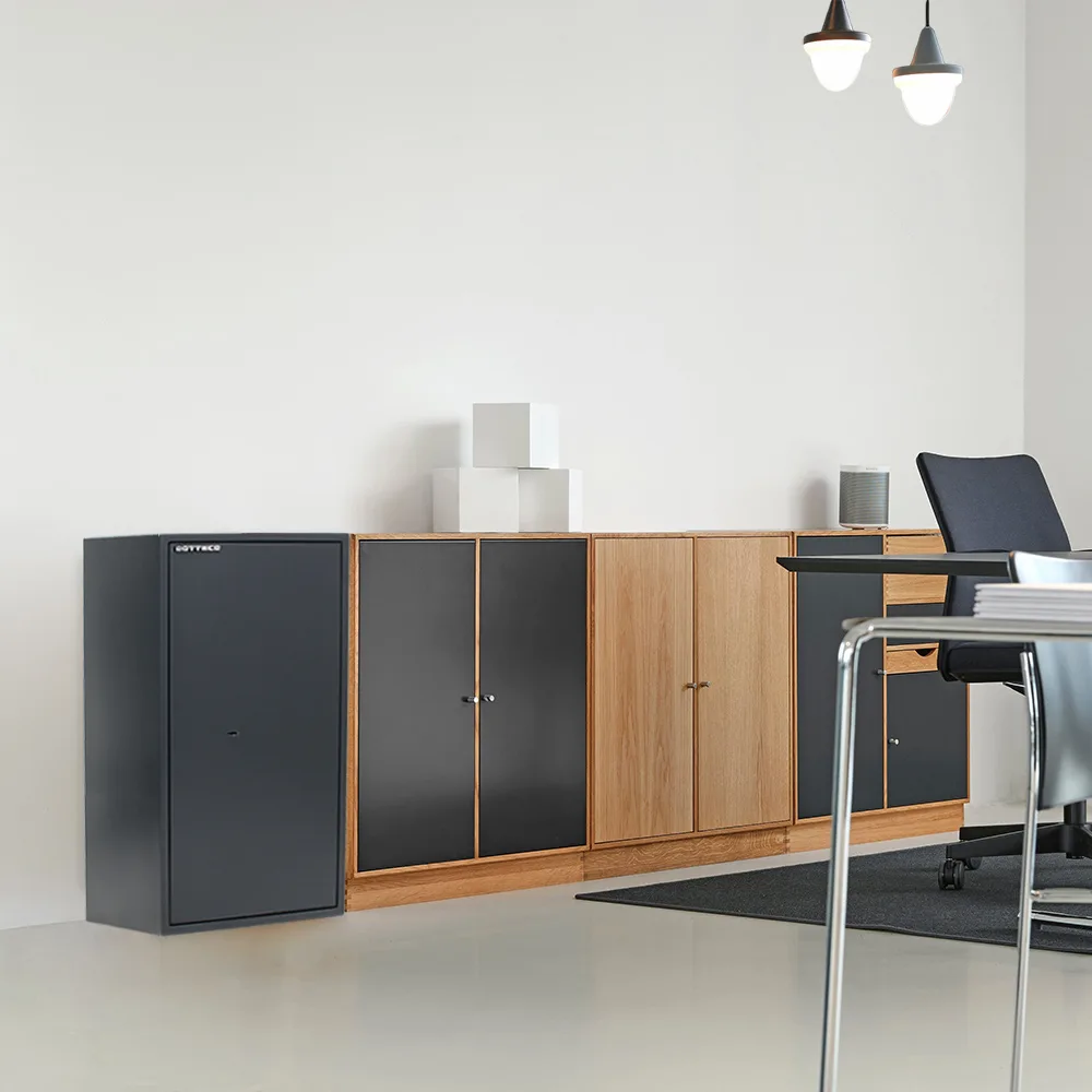 Rottner Möbeltresor S2 PowerSafe 800 IT Doppelbartschloss anthrazit – Ansicht 6