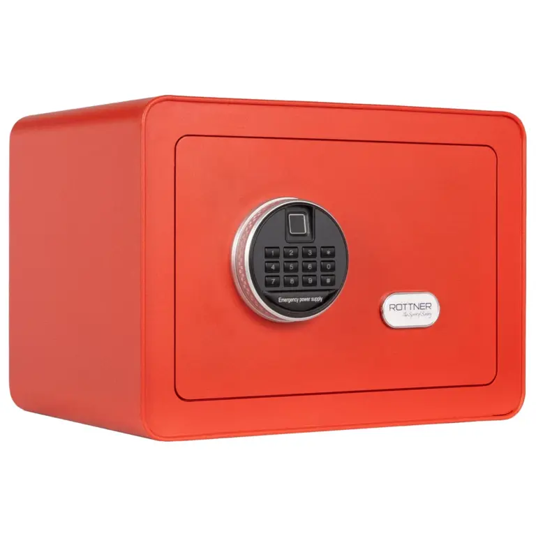 Rottner Möbeltresor Vintage-Red Elektronikschloss inkl. Fingerprint – Ansicht 1