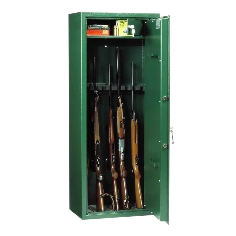 Rottner Munitionsschrank Waffenschrank WF140 E5 Doppelbartschloss grün – Ansicht 1