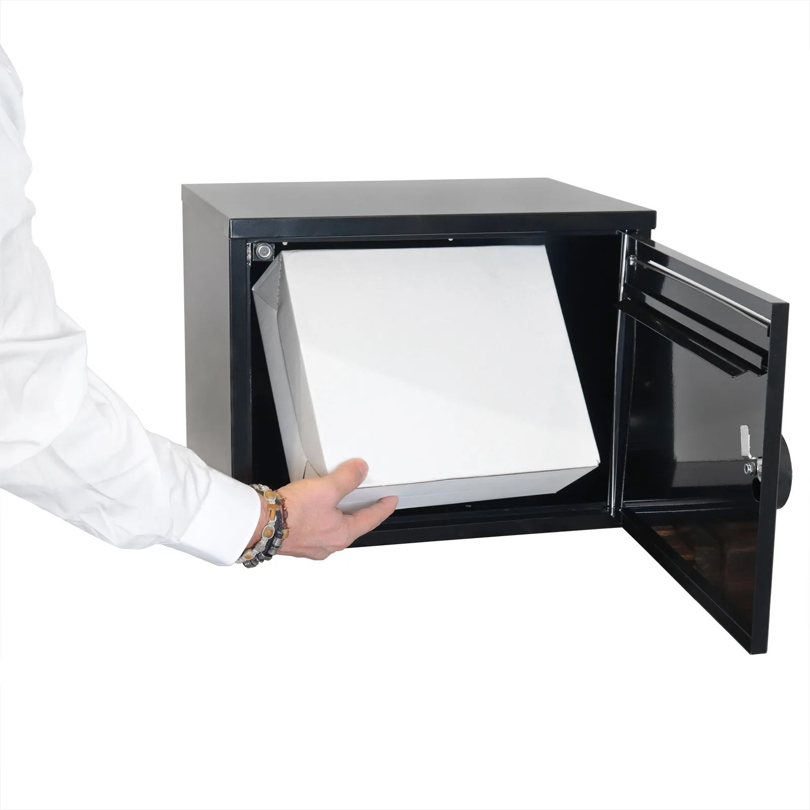 Rottner Paketbriefkasten Paketbox Parcel Keeper schwarz – Ansicht 6