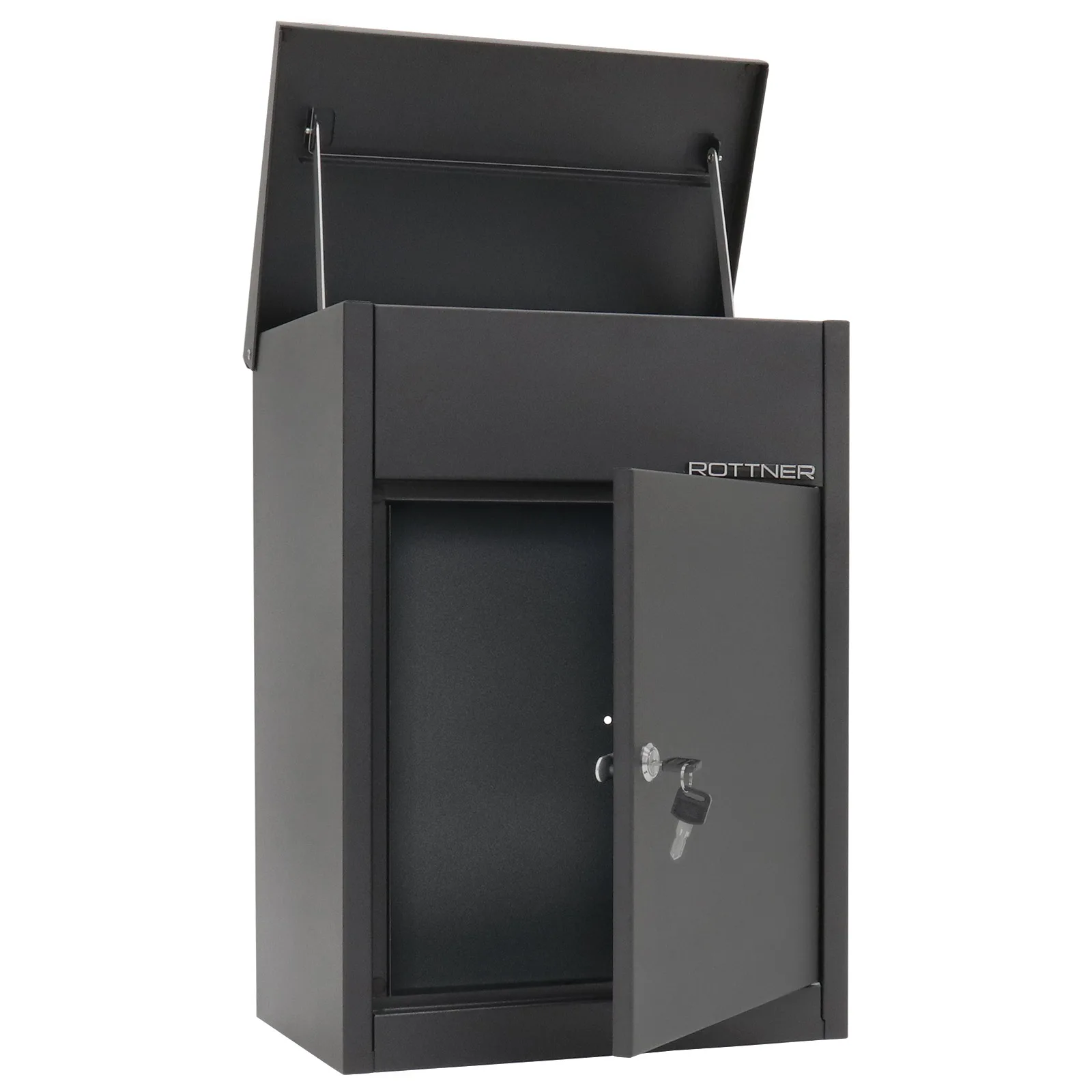 Rottner Paketbriefkasten Parcel Keeper 500 schwarz – Ansicht 2
