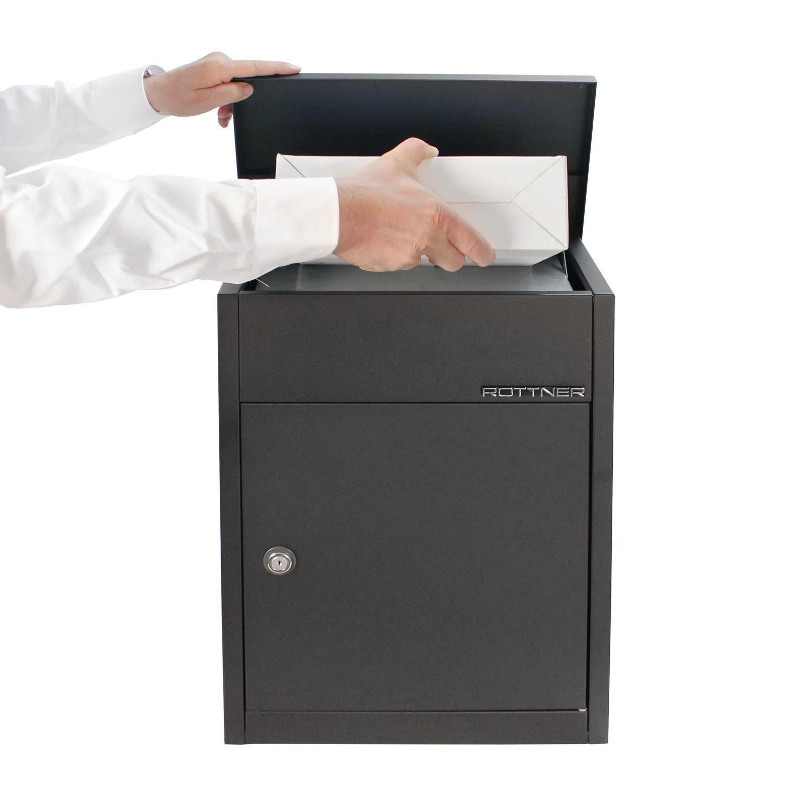 Rottner Paketbriefkasten Parcel Keeper 500 schwarz – Ansicht 4