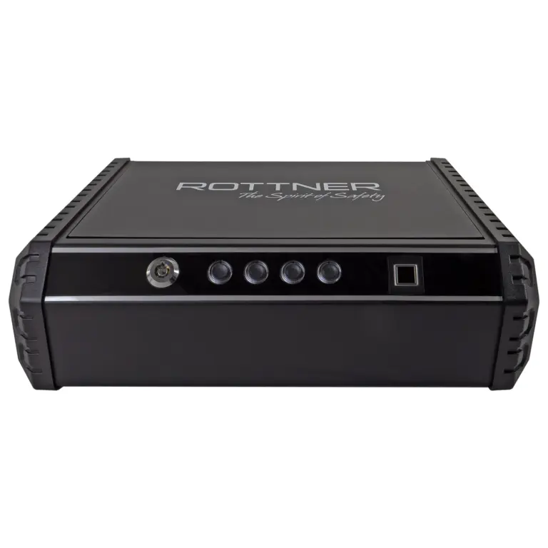 Rottner Pistolenkassette Schutzbox Gunmaster XL Fingerprintschloss schwarz – Ansicht 1