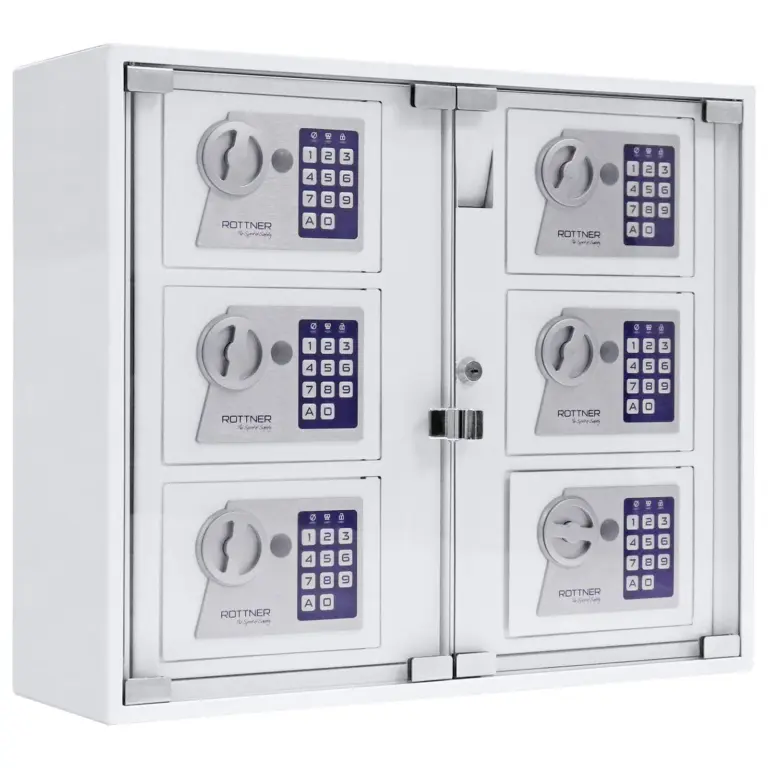 Rottner Schlüsselausgabe Keysystem 6 Outdoor Elektronikschloss weiß – Ansicht 1