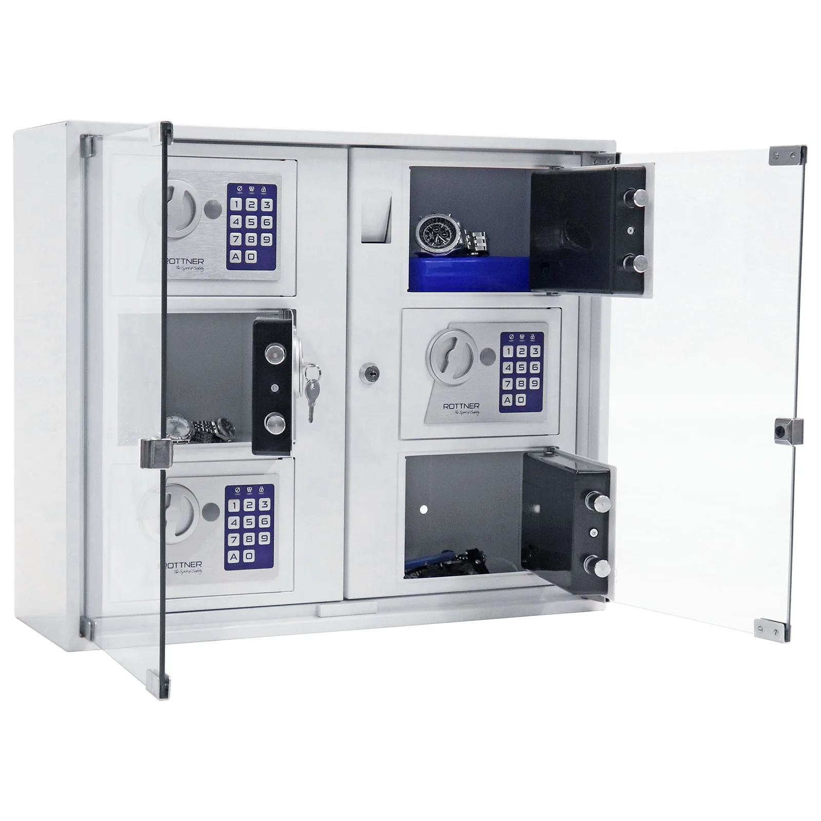 Rottner Schlüsselausgabe Keysystem 6 Outdoor Elektronikschloss weiß – Ansicht 3