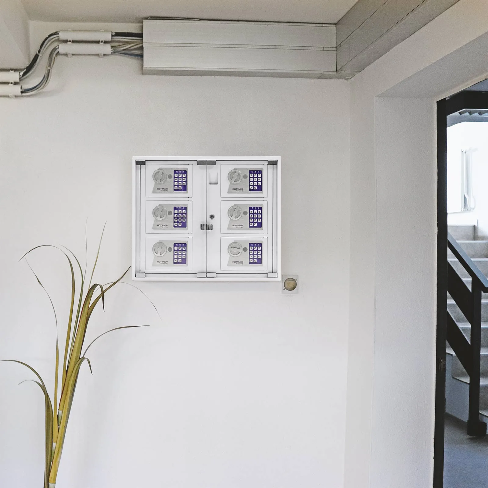 Rottner Schlüsselausgabe Keysystem 6 Outdoor Elektronikschloss weiß – Ansicht 6