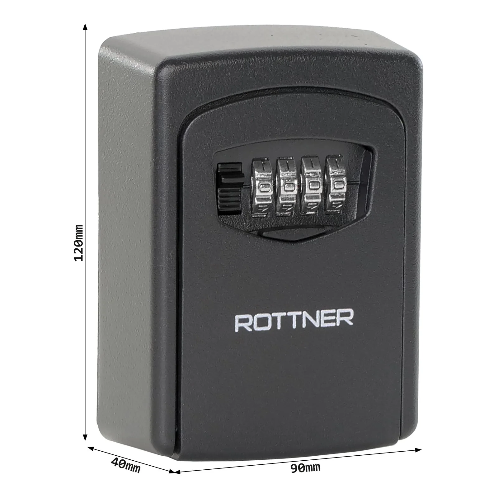 Rottner Schlüsselbox KeyCare Zahlenkombinationsschloss schwarz – Ansicht 5