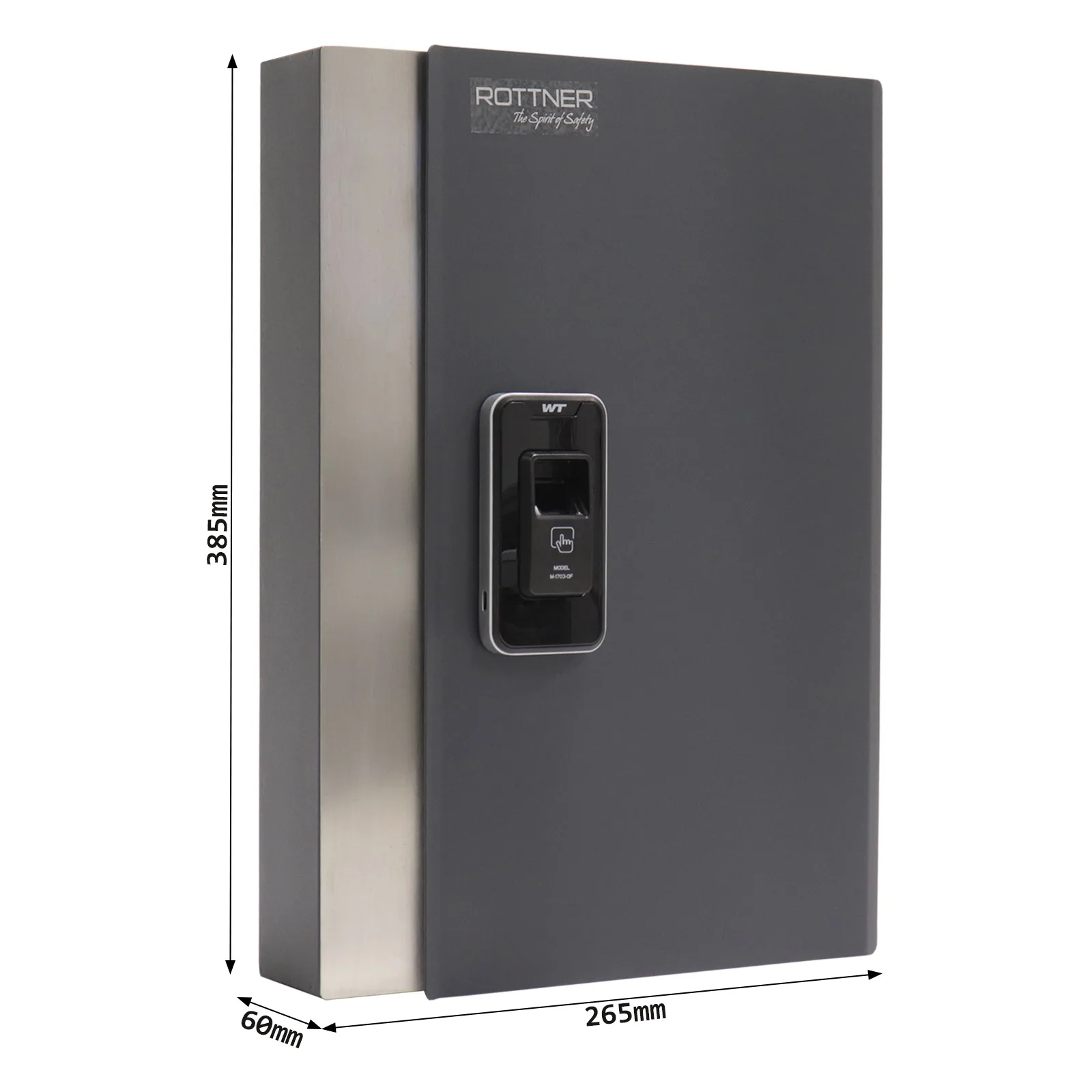 Rottner Schlüsselschrank Key Pro 24 Fingerprint anthrazit – Ansicht 4
