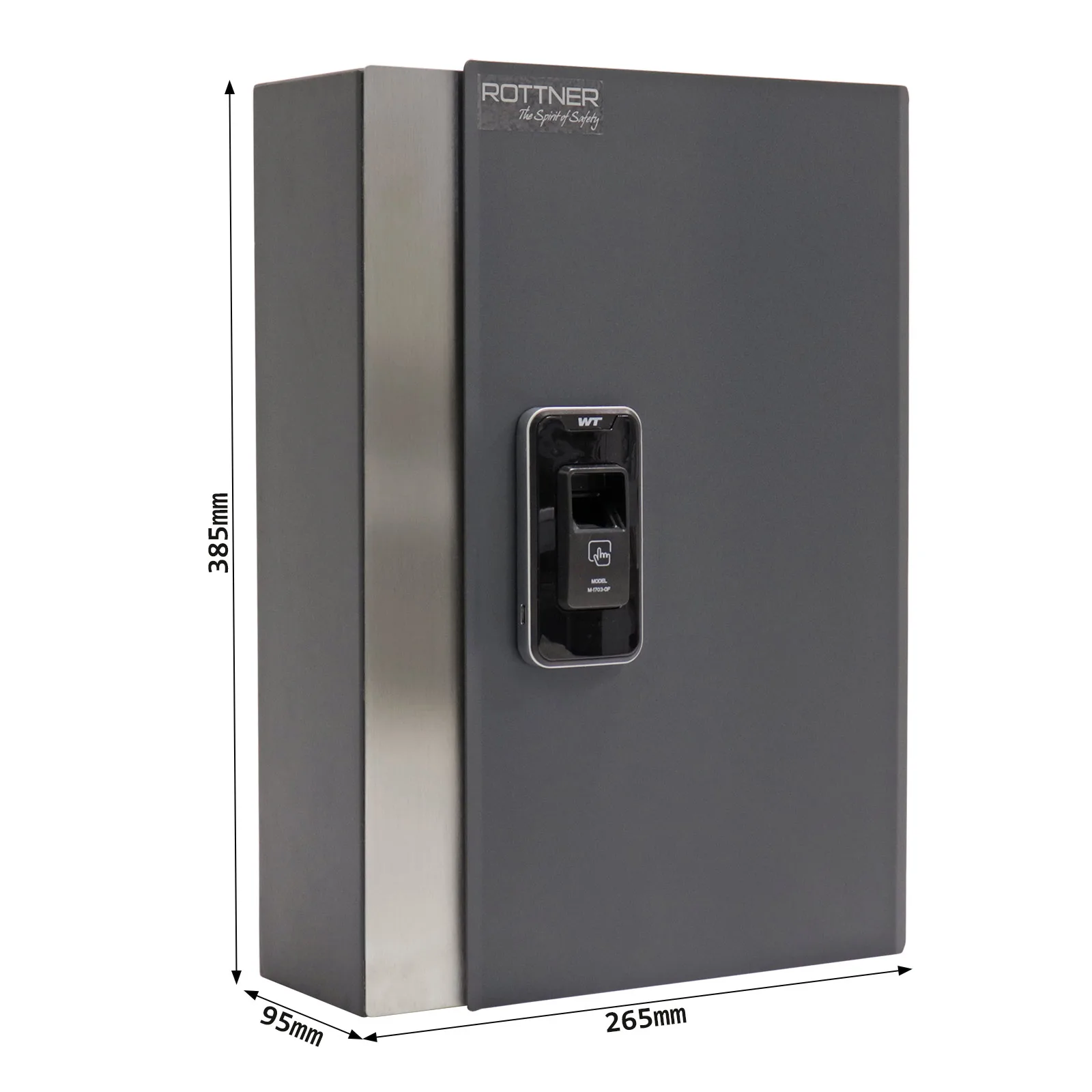 Rottner Schlüsselschrank Key Pro 68 Fingerprint anthrazit – Ansicht 4