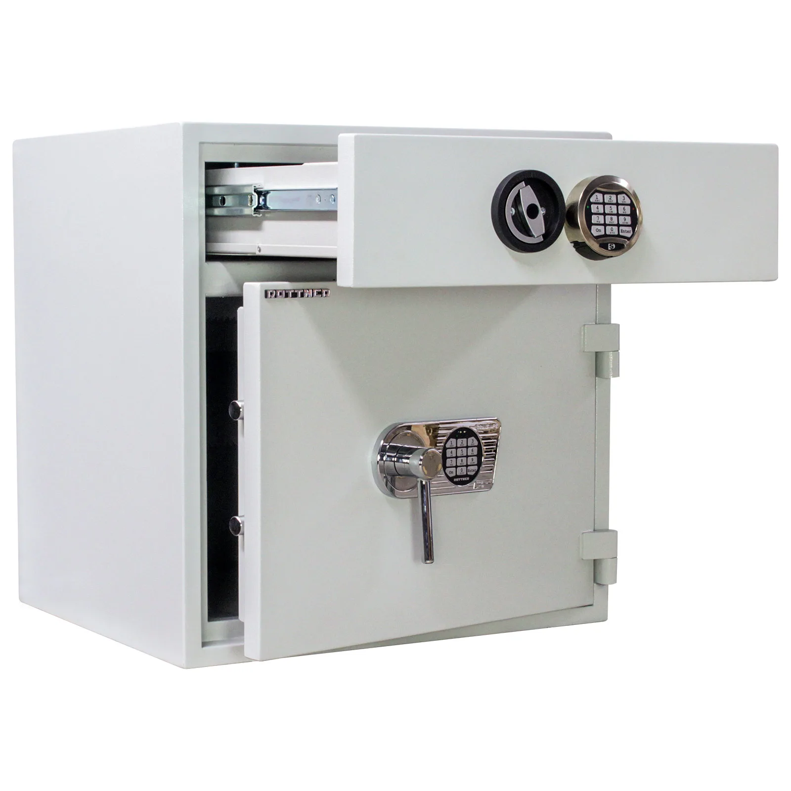 Rottner Schubladentresor D1-70 EL/EL lichtgrau – Ansicht 3