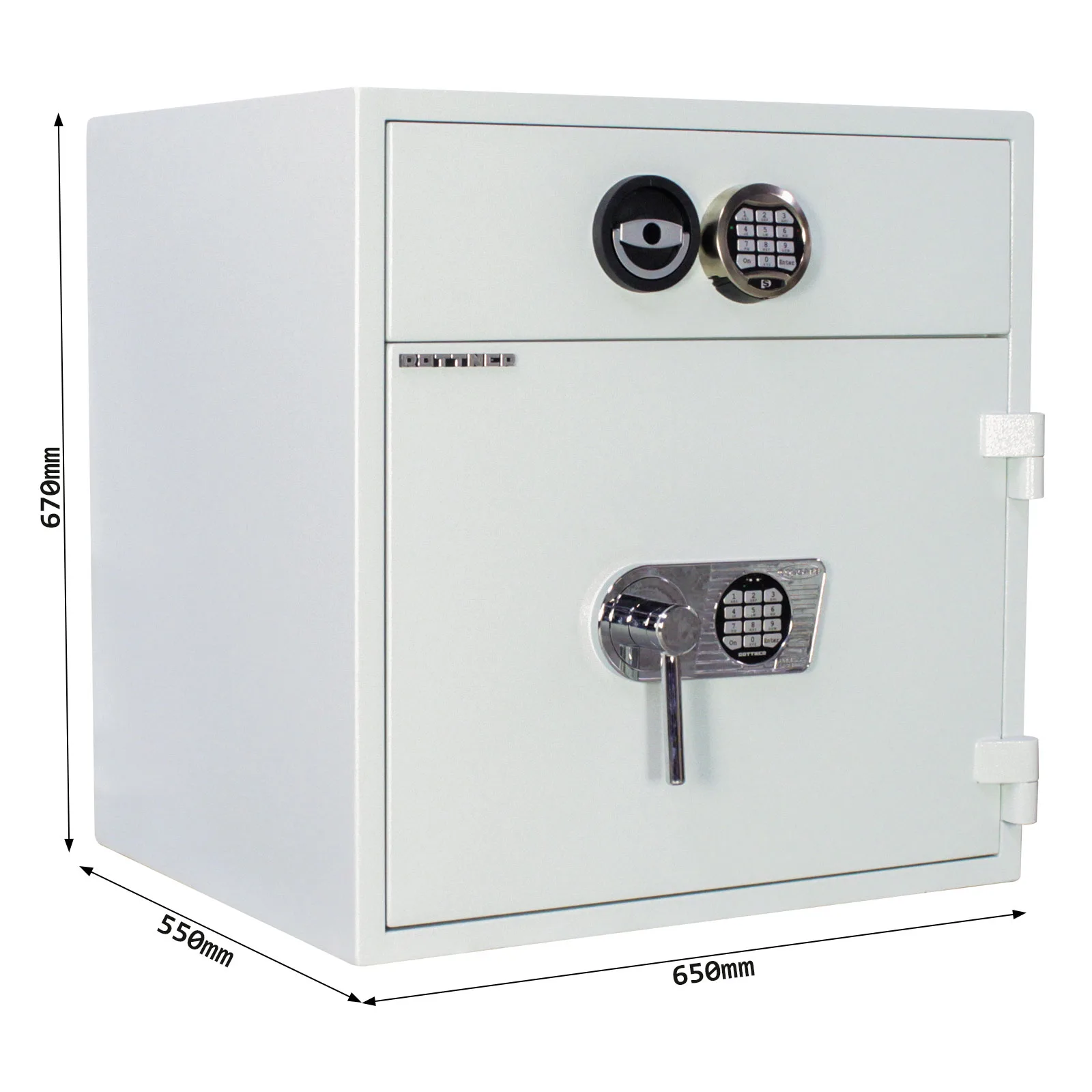 Rottner Schubladentresor D1-70 EL/EL lichtgrau – Ansicht 5