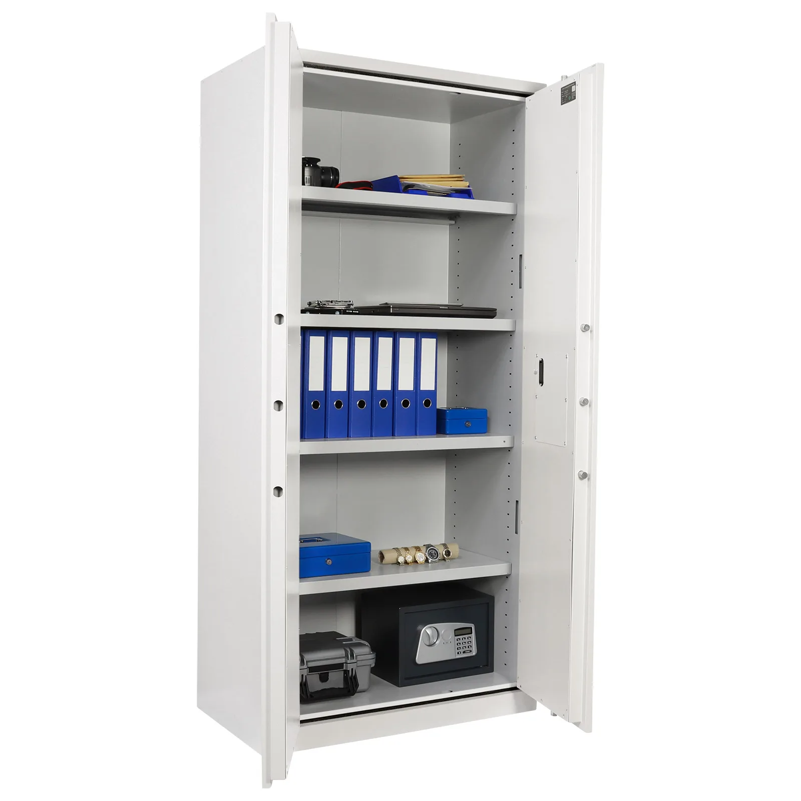 Rottner Stahlbüroschrank Office 3 Premium Elektronikschloss lichtgrau – Ansicht 3