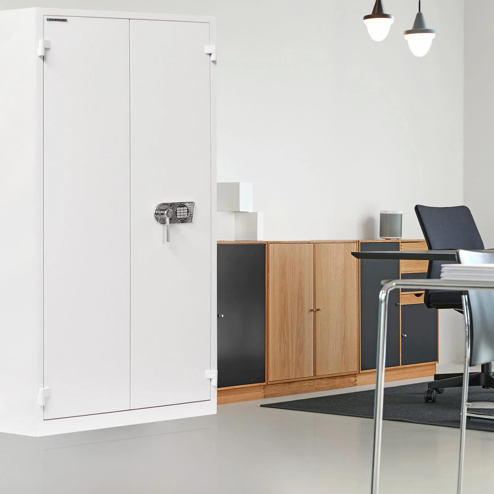 Rottner Stahlbüroschrank Office 3 Premium Elektronikschloss lichtgrau – Ansicht 6