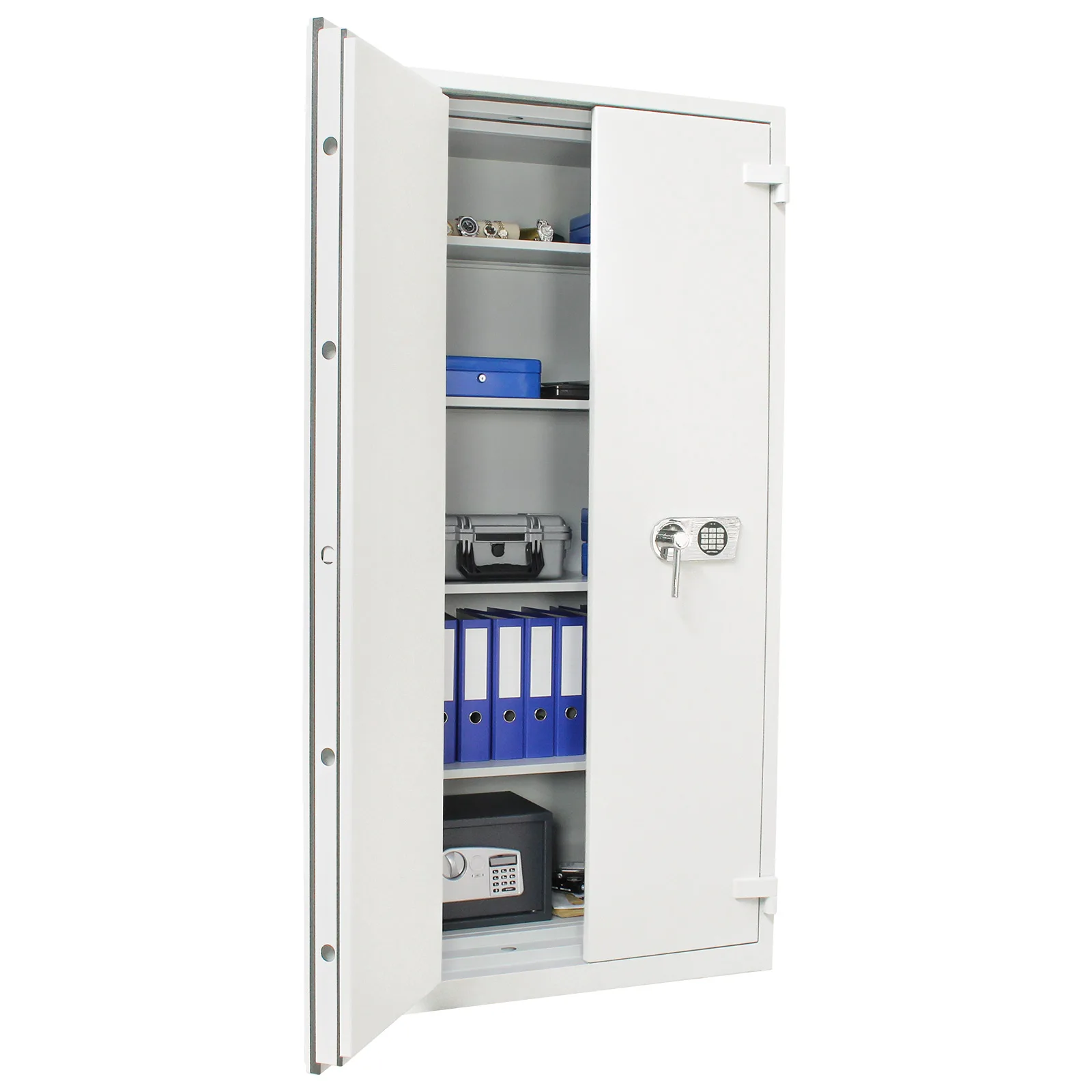 Rottner Stahlbüroschrank S2 Office 3 Fire Premium Elektronikschloss lichtgrau – Ansicht 3