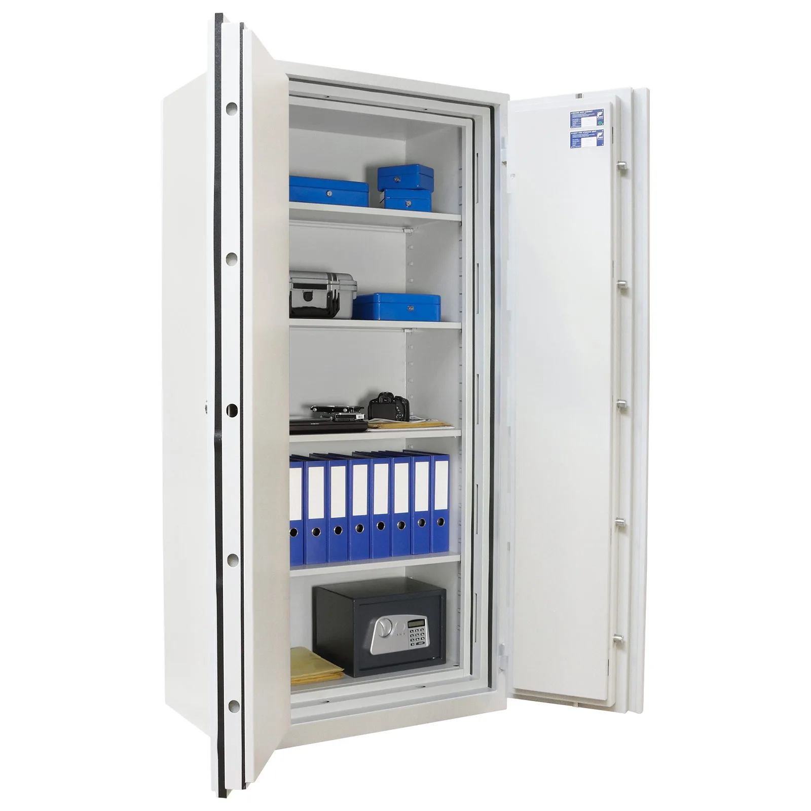 Rottner Stahlbüroschrank S2 Office 3 Fire Premium Elektronikschloss lichtgrau – Ansicht 4