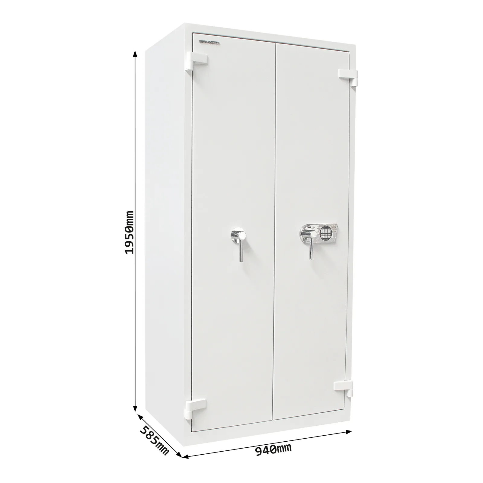 Rottner Stahlbüroschrank S2 Office 3 Fire Premium Elektronikschloss lichtgrau – Ansicht 5