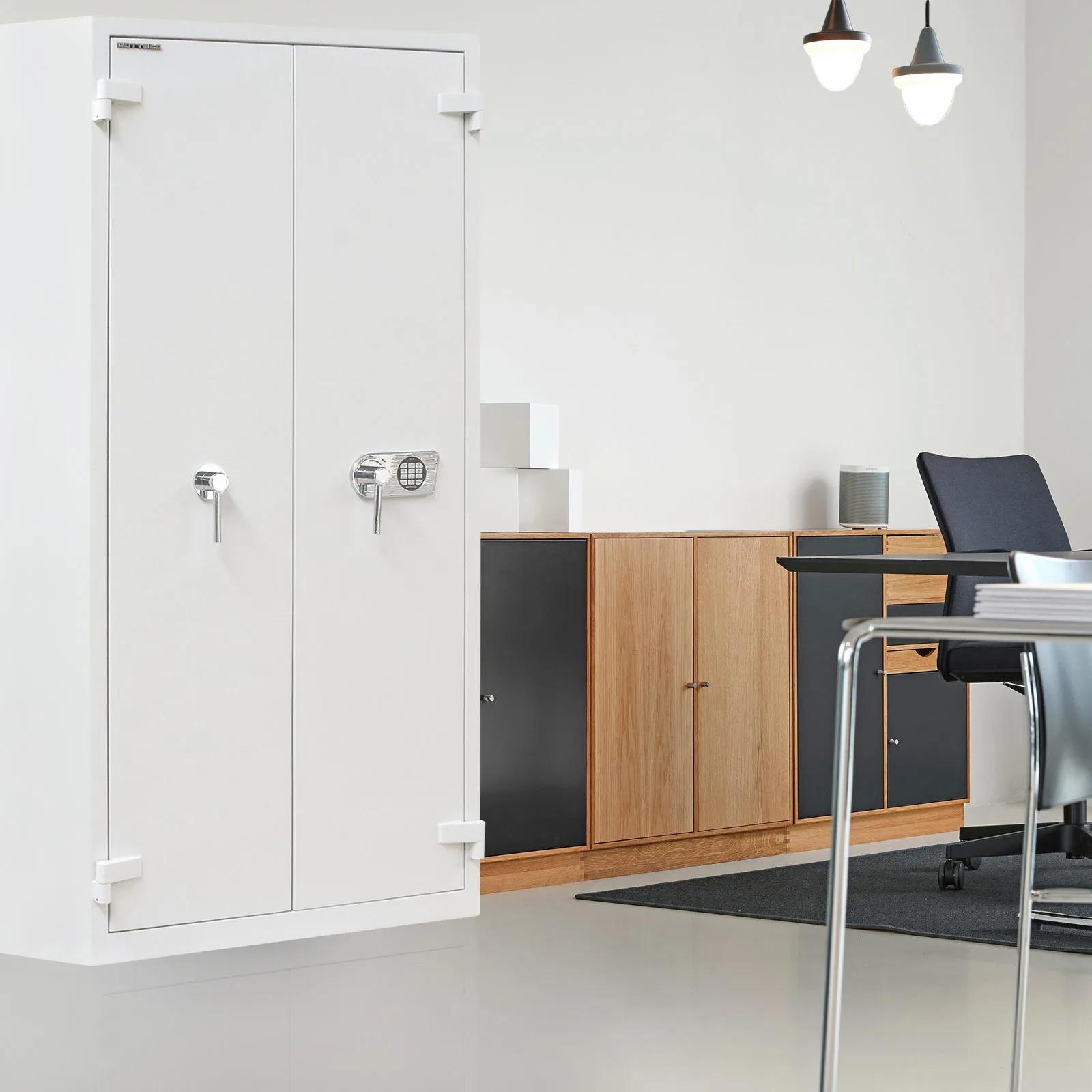 Rottner Stahlbüroschrank S2 Office 3 Fire Premium Elektronikschloss lichtgrau – Ansicht 7