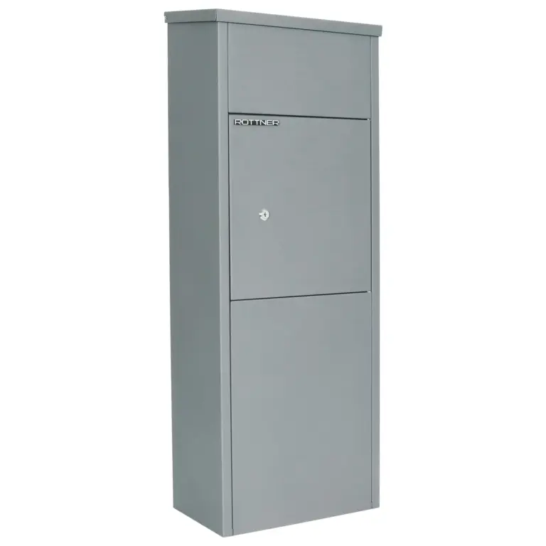 Rottner Stand Paketbriefkasten Parcel Keeper 1000 silber – Ansicht 1
