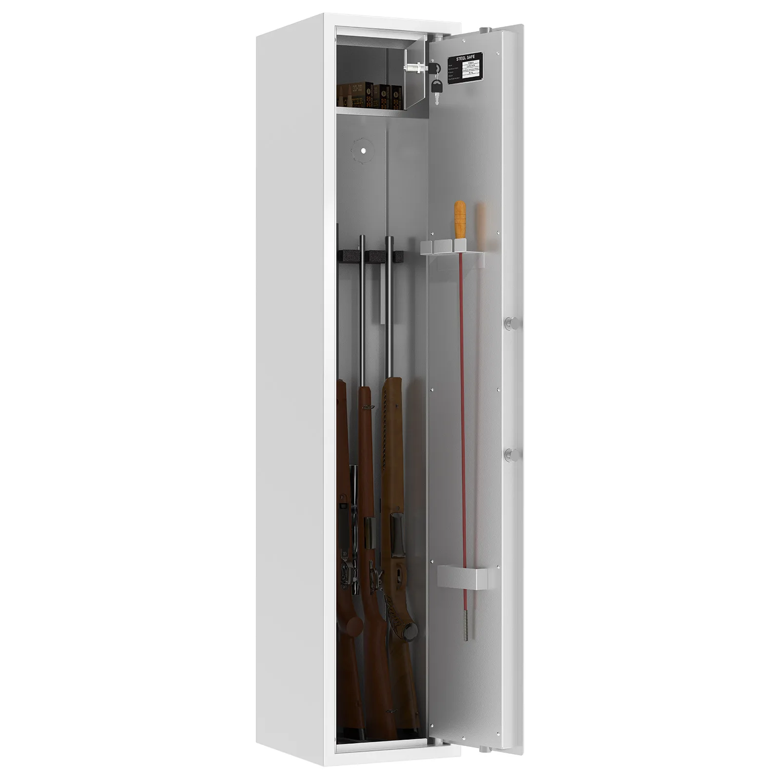 Rottner Waffenschrank S1 Yukon 5 Doppelbartschloss lichtgrau – Ansicht 3