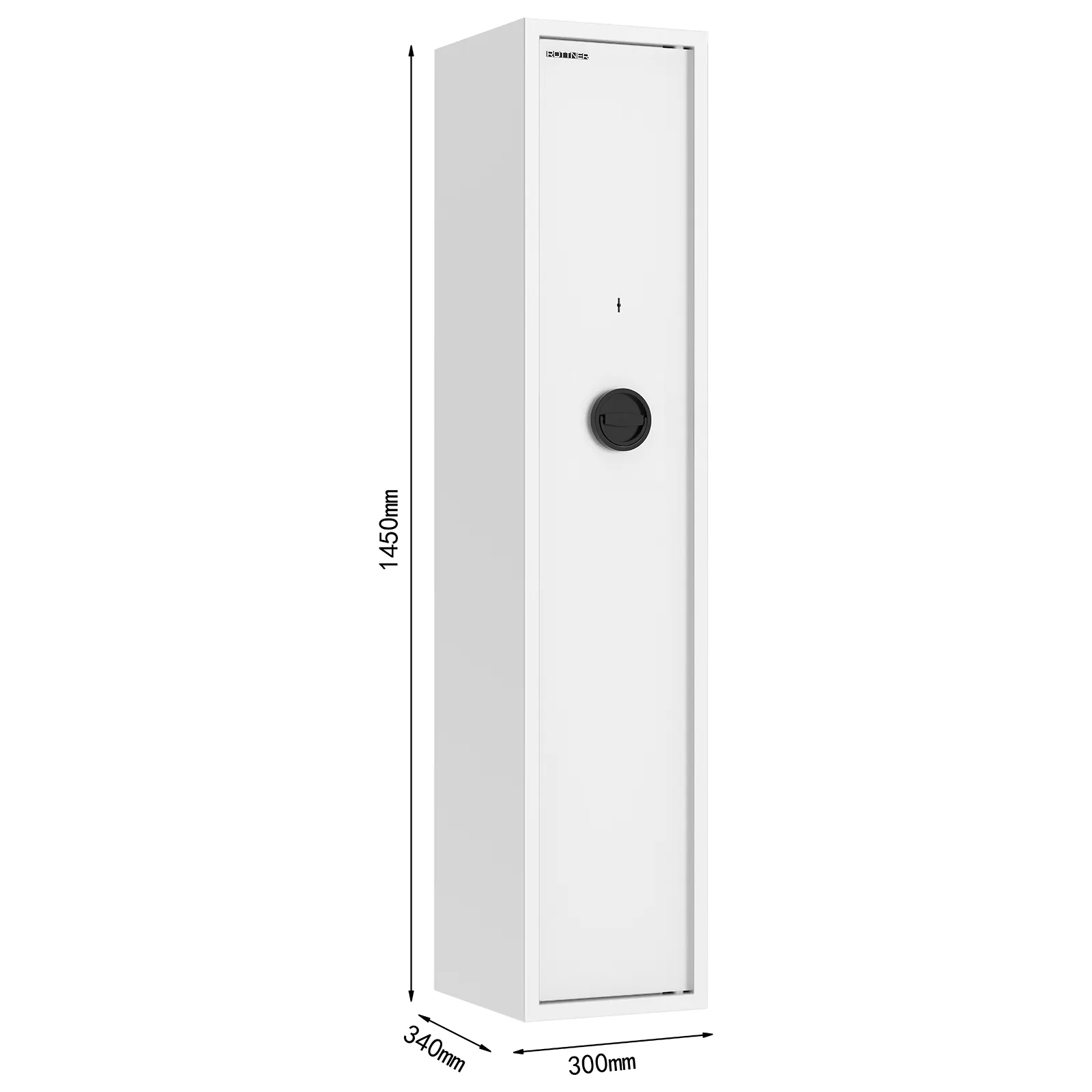 Rottner Waffenschrank S1 Yukon 5 Doppelbartschloss lichtgrau – Ansicht 4