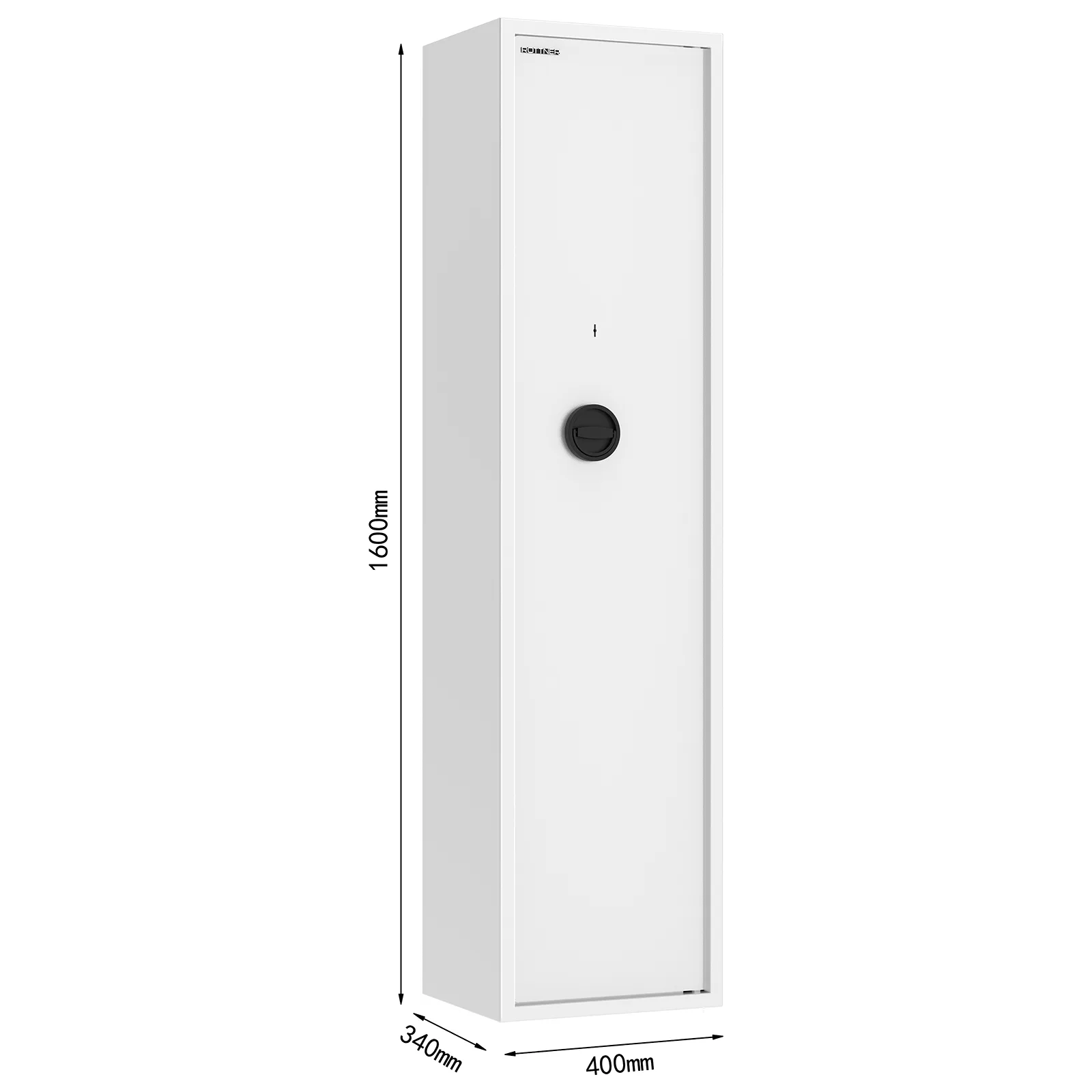 Rottner Waffenschrank S1 Yukon 8 Doppelbartschloss lichtgrau – Ansicht 4