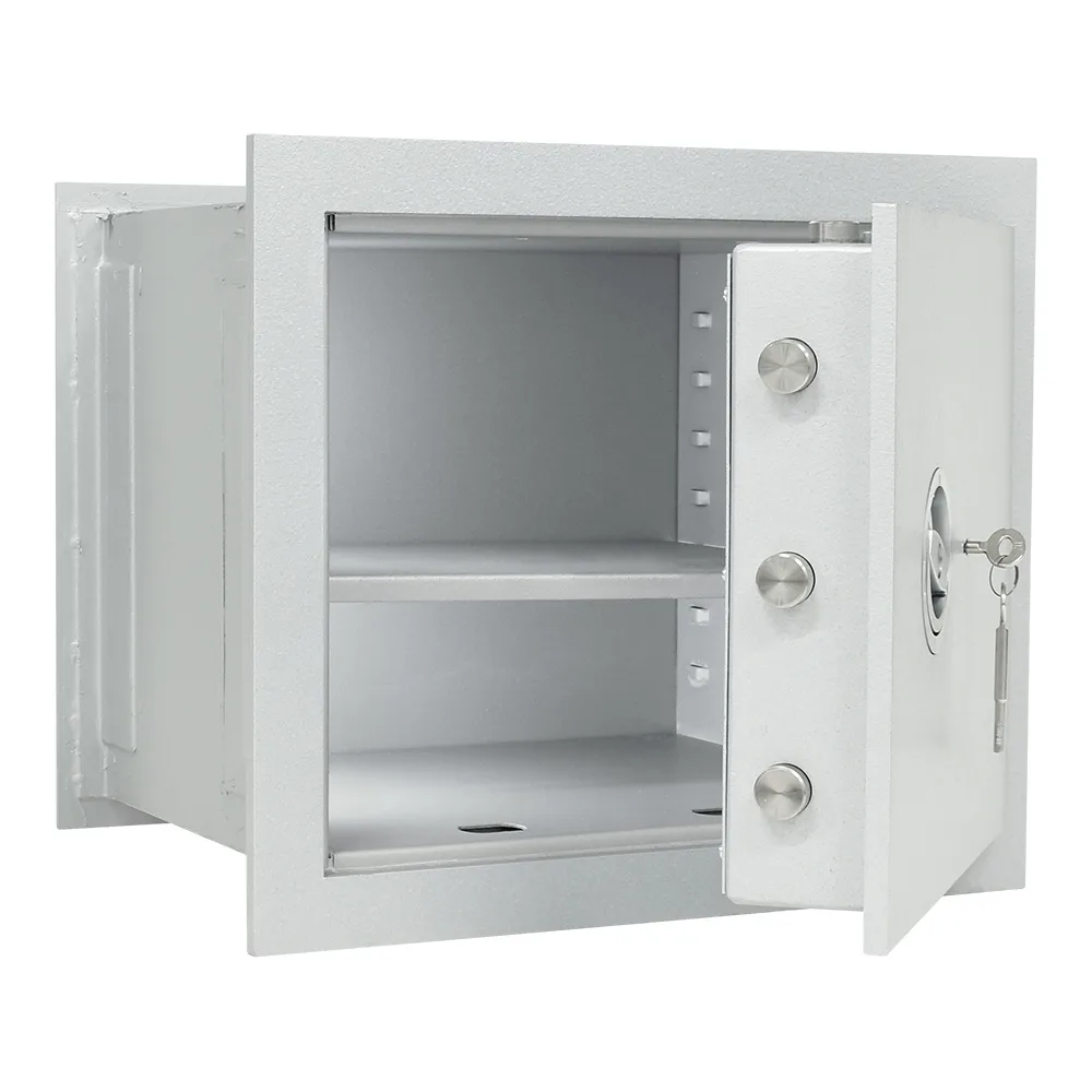 Rottner Wandtresor EN1 Stone SE 45 Premium Doppelbartschloss weißaluminium – Ansicht 2