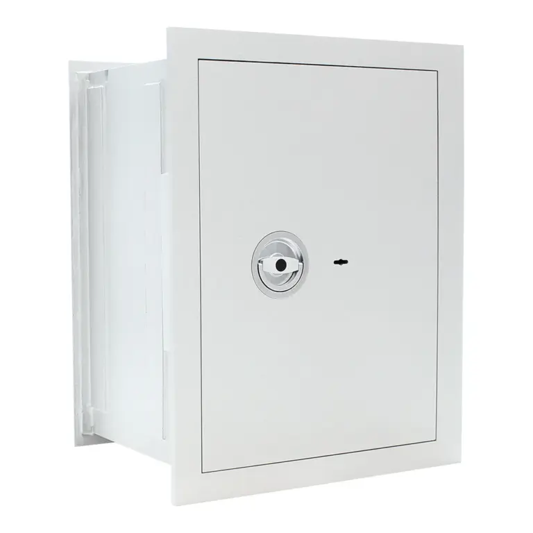 Rottner Wandtresor EN1 Stone SE 65 Premium Doppelbartschloss weißaluminium – Ansicht 1