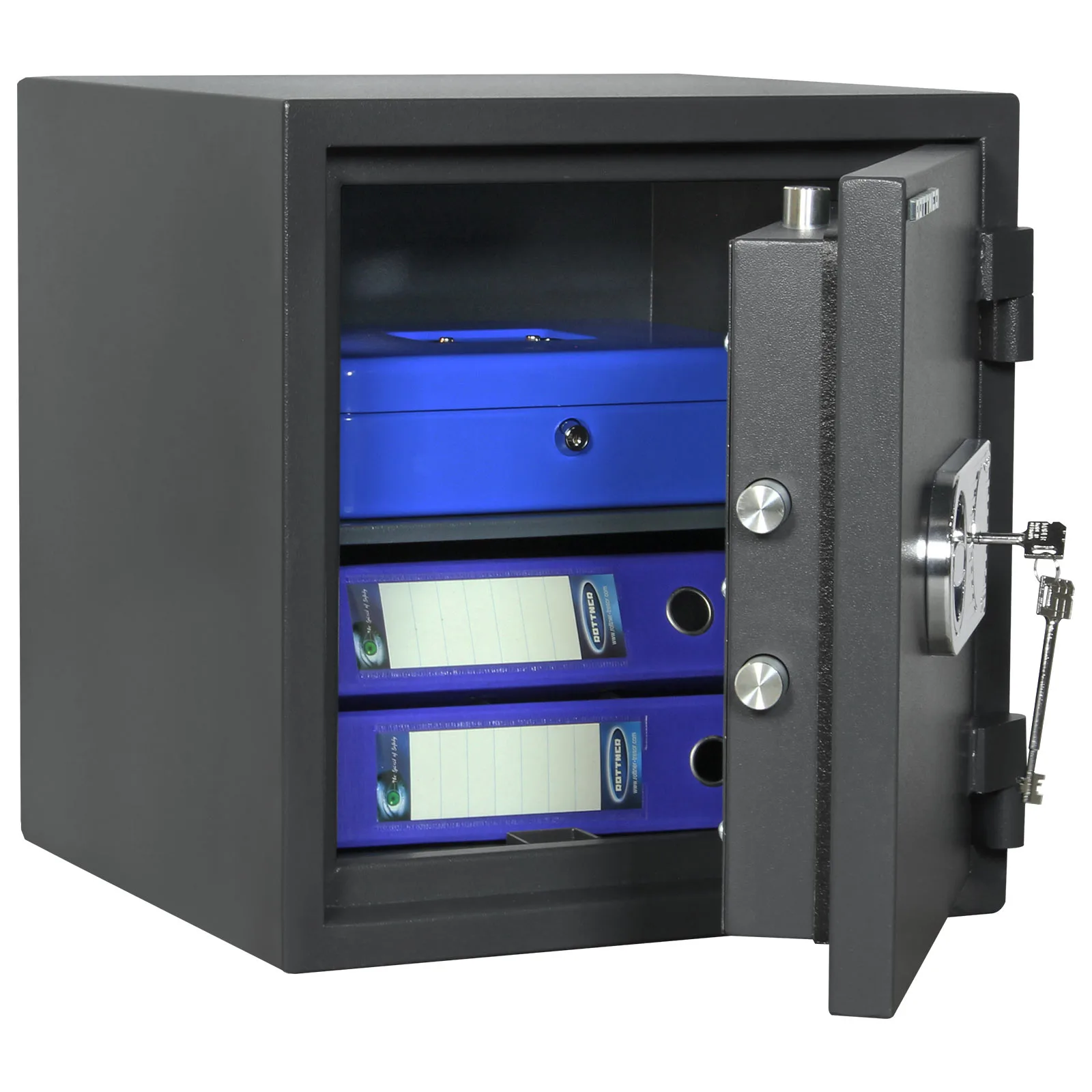 Rottner Wertschutzschrank EN1 Atlas Fire 45 Doppelbartschoss anthrazit – Ansicht 3