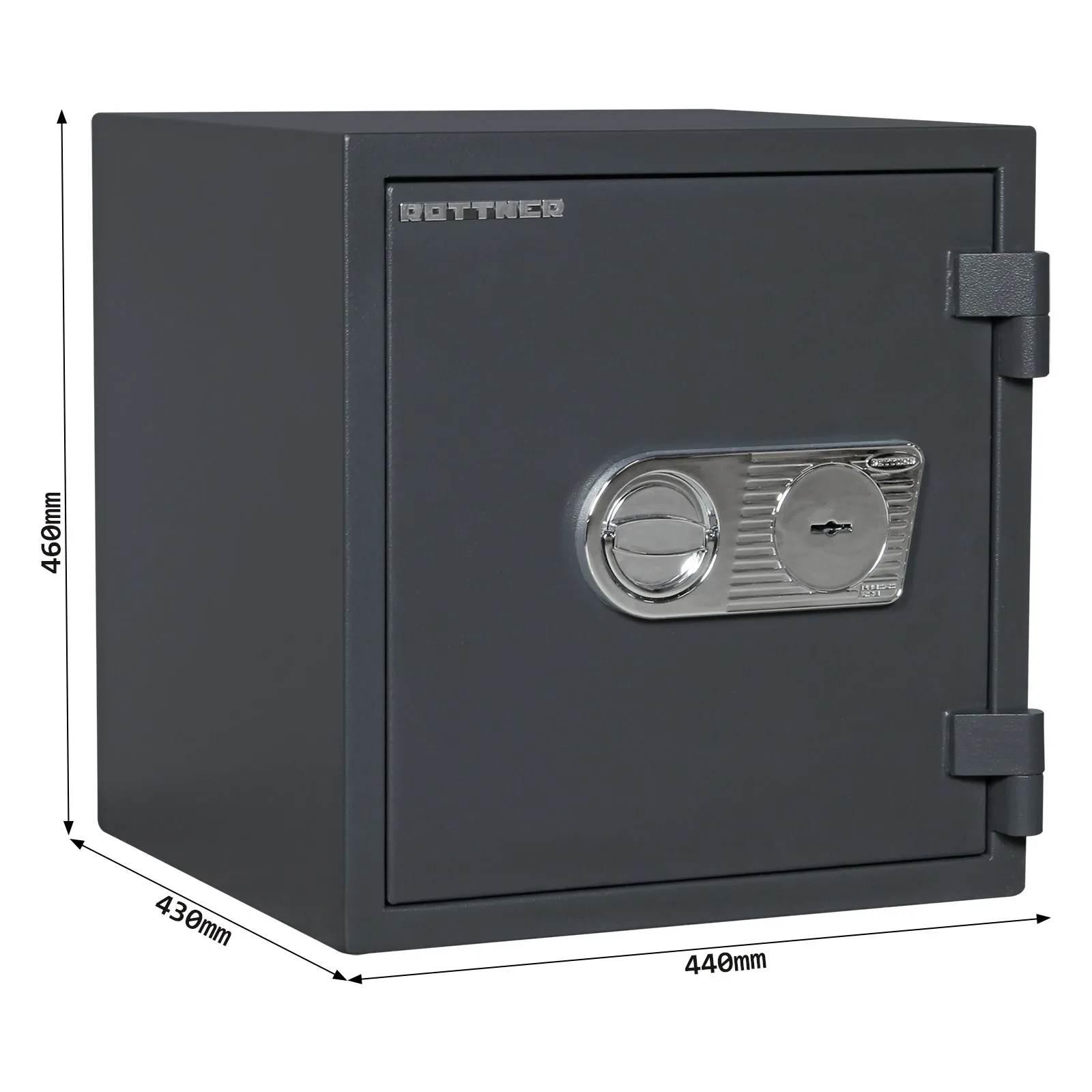 Rottner Wertschutzschrank EN1 Atlas Fire 45 Doppelbartschoss anthrazit – Ansicht 4