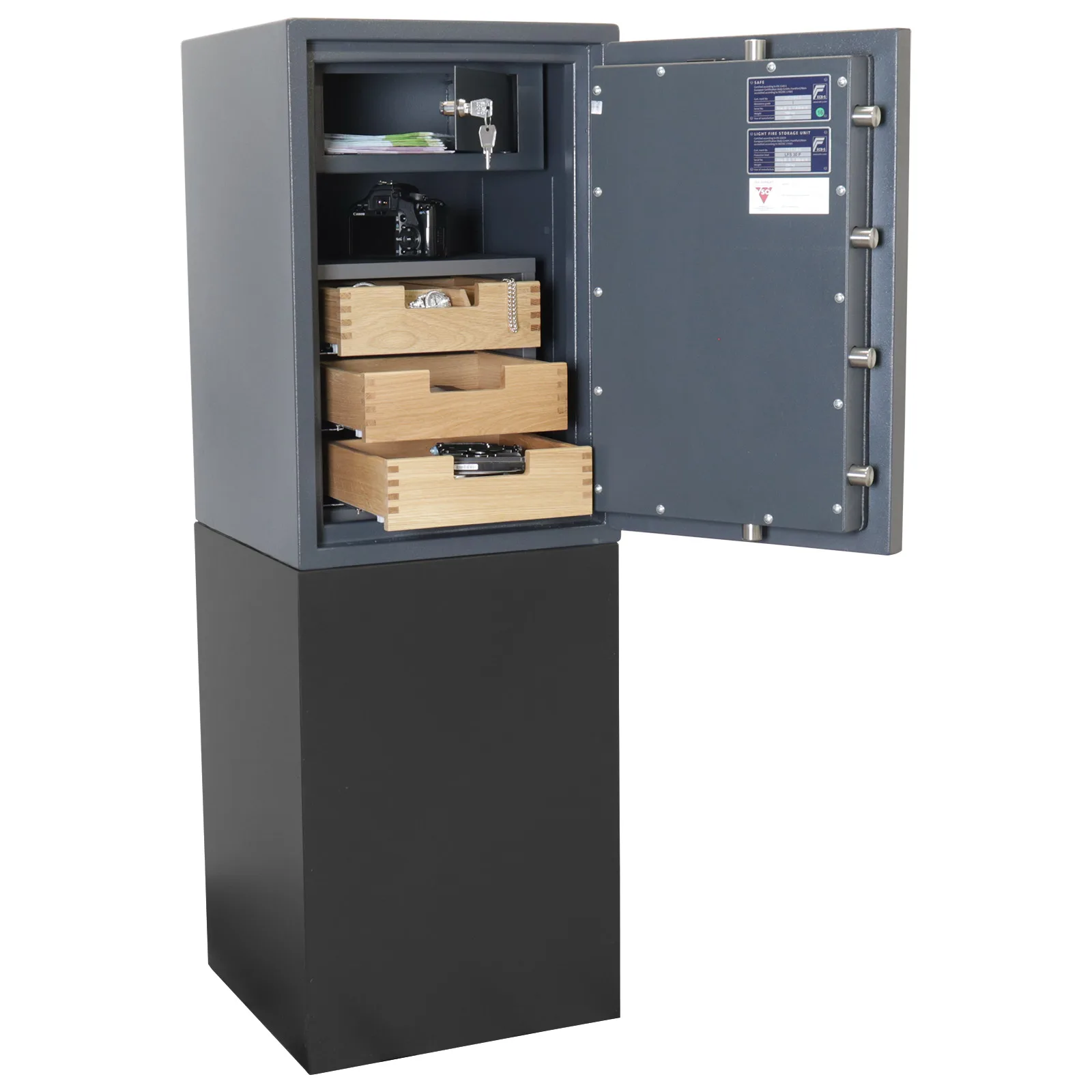Rottner Wertschutzschrank EN1 Atlas Fire 65 Doppelbartschloss anthrazit – Ansicht 8