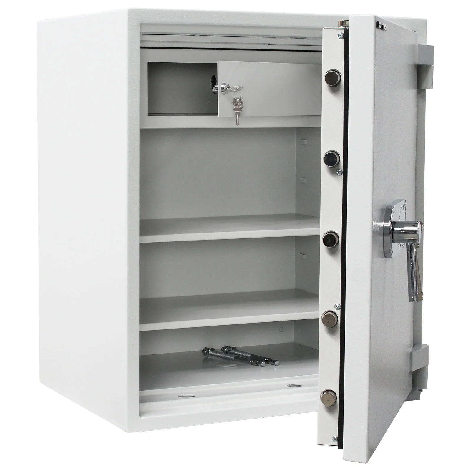 Rottner Wertschutzschrank EN2 Diamant Fire Premium PO80 Doppelbartschloss grau – Ansicht 2