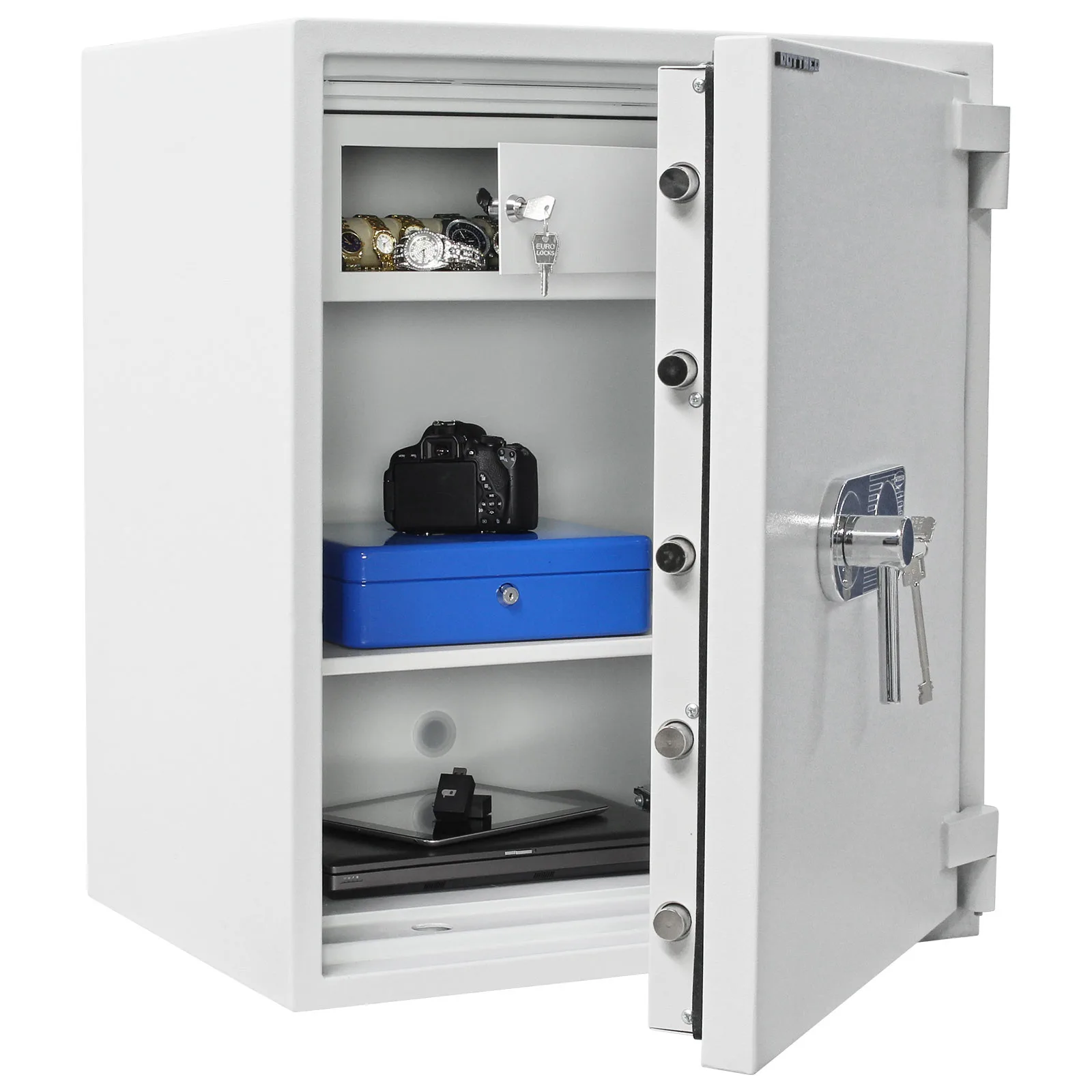 Rottner Wertschutzschrank EN2 Diamant Fire Premium PO80 Doppelbartschloss grau – Ansicht 3