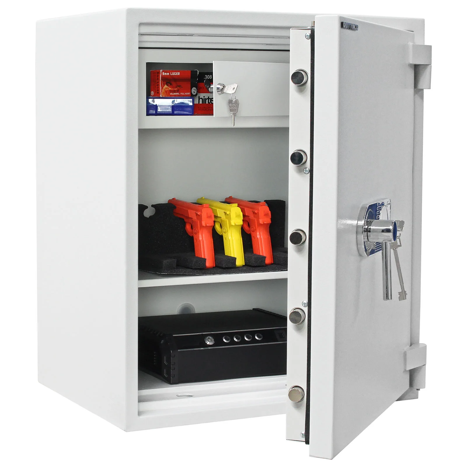 Rottner Wertschutzschrank EN2 Diamant Fire Premium PO80 Doppelbartschloss grau – Ansicht 4