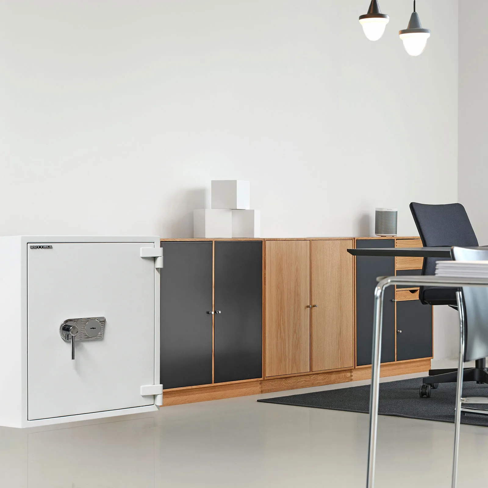 Rottner Wertschutzschrank EN2 Diamant Fire Premium PO80 Doppelbartschloss grau – Ansicht 7