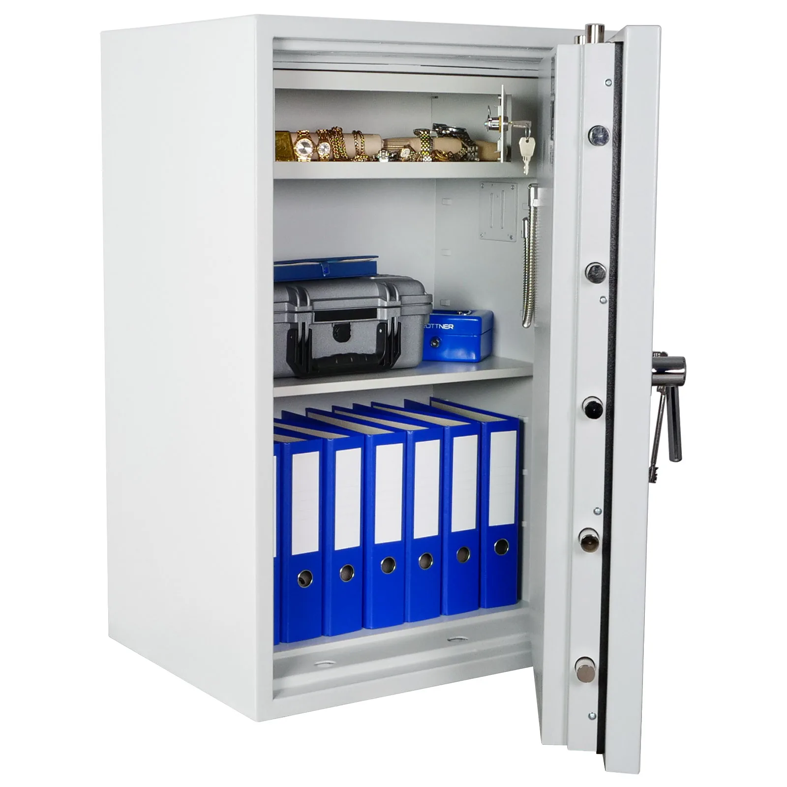 Rottner Wertschutzschrank EN3 Diamant Super Fire Do100 Doppelbartschloss grau – Ansicht 3