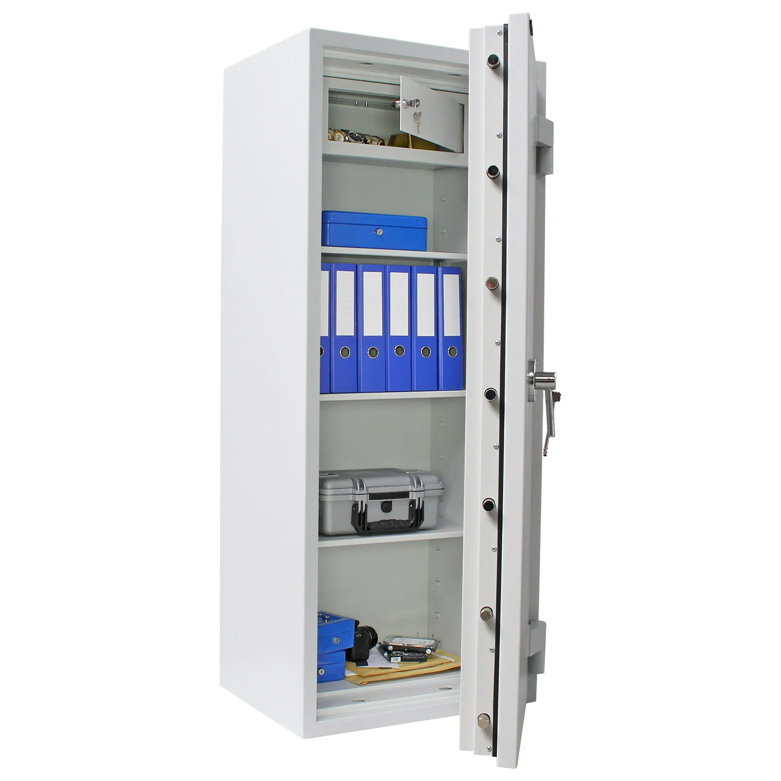 Rottner Wertschutzschrank EN3 Diamant Super Fire Premium DO160 Doppelbartschloss lichtgrau – Ansicht 3