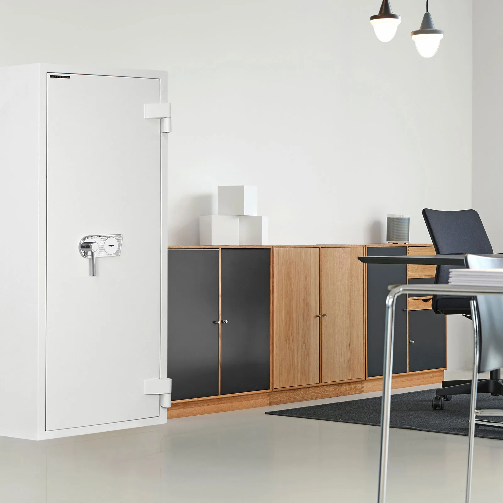 Rottner Wertschutzschrank EN3 Diamant Super Fire Premium DO160 Doppelbartschloss lichtgrau – Ansicht 7